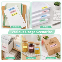 Imprimante d'étiquettes thermiques portable mini 0,5 pouce pour papier de 15 mm, idéale pour l'envoi postal, la vente au détail, l'organisation à domicile et l'entrepôt