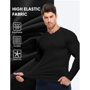 เสื้อเชิ้ตแขนยาวทรงสลิมฟิตสำหรับผู้ชาย FOXA แห้งเร็ว เหมาะสำหรับออกกำลังกาย - Product Image 5