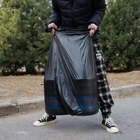 Sacs poubelle en plastique à bouche plate, résistants, sans déchirure, résistants à la chaleur, impression personnalisée, pour restaurants, déchets ménagers, vente en gros