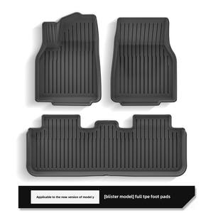 Ensemble complet de tapis de sol en TPE de conception sportive, tapis de coffre en caoutchouc, tapis de sol 3D, volant gauche et droit, compatible avec le modèle <span class=keywords><strong>Y</strong></span>, épaisseur de 10 mm, 1 an - Product Image 6