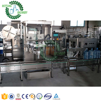 Machine de dépose automatique automatique 304 à écran tactile, pour bouteilles d'eau minérale, grand volume de cinq à 5 gallons, tube de cou, rétrécissement des manches