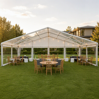 GSTENTS Promotion Tente de réception à toit transparent personnalisée pour 450 personnes, 15m x 30m, 20x30, 30m x 40m, 20m x 60m, pour mariages et événements