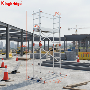 Kingbridge Échelle d'échafaudage traditionnelle en alliage d'aluminium haute résistance Échafaudage mobile - Product Image 1