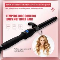 Fer à boucler professionnel 25 mm en céramique PTC à chauffage rapide 230°C, outil de coiffure de salon à baril unique