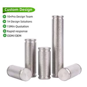 HonTai Goupille rainurée à double tête en acier inoxydable 304 avec anneaux de retenue, finition brillante, diamètre de la tête 4 mm, tailles M3-M12 - Product Image 1