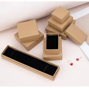 고품질 보석 상자 우아한 선물 포장 보석 멋진 반지 목걸이 판지 상자 럭셔리 뚜껑 및 기본 상자