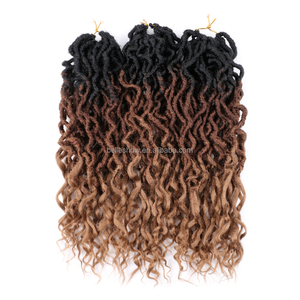 Venta al por mayor 18 pulgadas 24 soportes sintético ombre rastas gitana LOCs pelo pre-bucle rizado diosa Africana Faux LOCs crochet pelo - Product Image 2