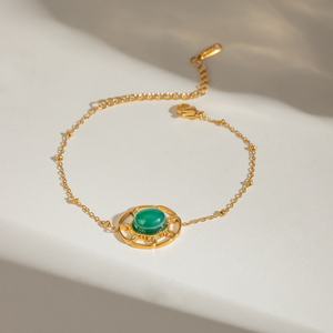 Pulseras Vintage de Moda Chapadas en Oro PVD de 18K Au750, Pulseras Espirituales Personalizadas de Acero Inoxidable para Mujeres y Niñas - Product Image 3