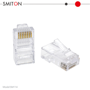 Ethernet Rj 45 Gouden Plaat Connector Cat5 Utp Modulaire <span class=keywords><strong>Plug</strong></span> <span class=keywords><strong>Cat</strong></span> 5e Cat6 8p8c Rj45 Connector - Product Image 5