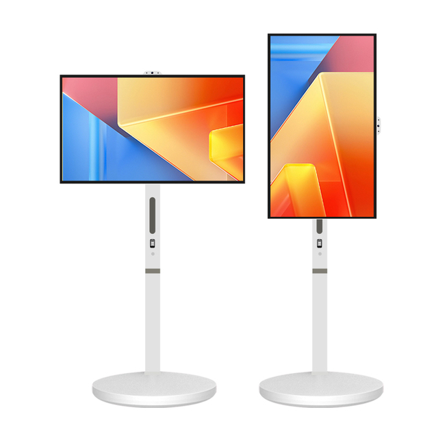 VETO Wholesale Brand Custom 24 27 32 FHD/UHD 4K Android Rollable Smart Touch Screen with Moveable Stand Wireless Portable TV