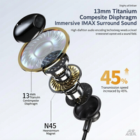 Écouteurs intra-auriculaires filaires Type-C personnalisables avec annulation active du bruit et étanchéité IPX-4