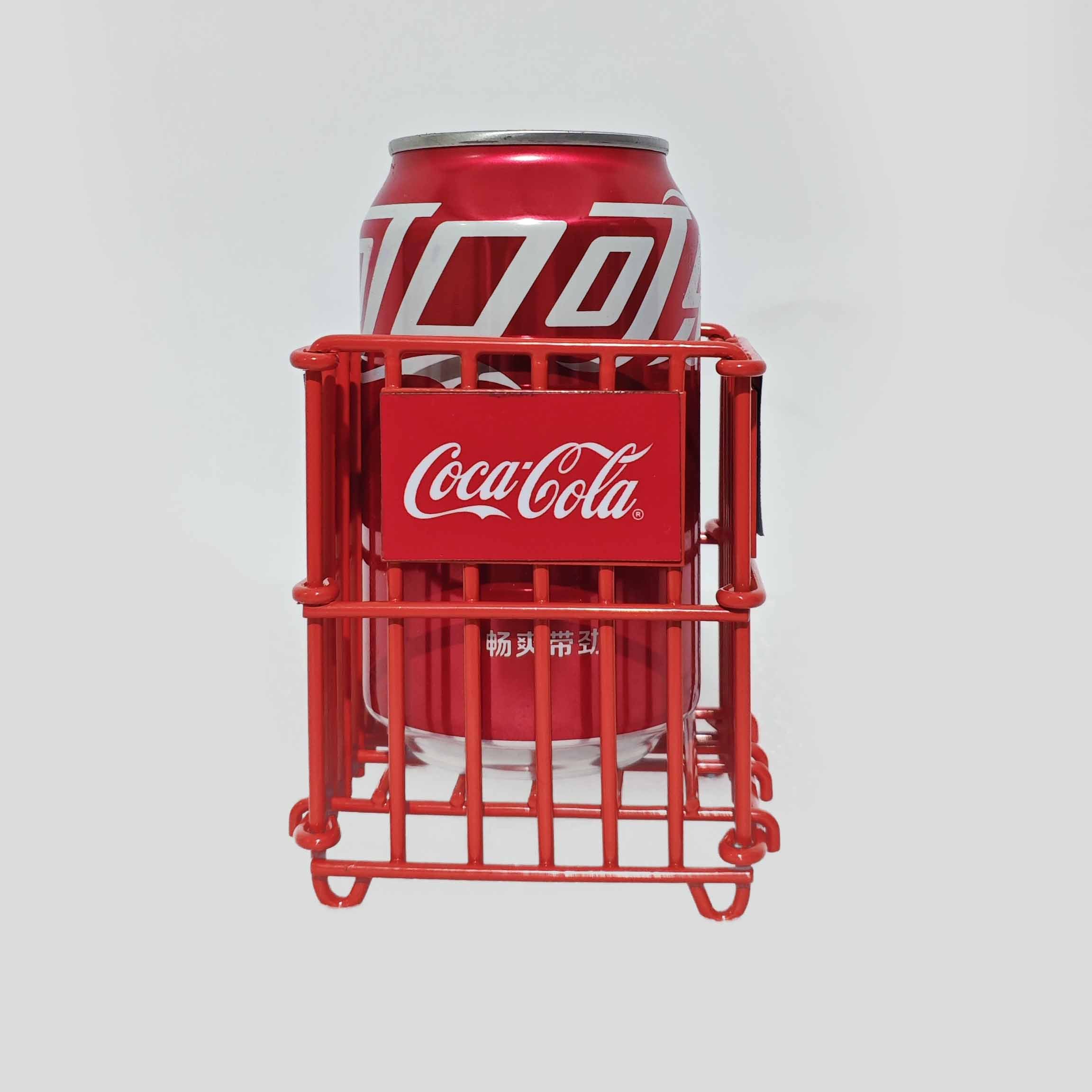 Cola Beverage Display Racks DIY Red Drinking Cans Metal Wire Basket Detachable Small Display Stand for Exhibition and Home — view 5