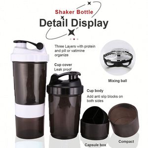 2026 New Design 500ml Plastic <b>Shaker</b> Cup Personalized Logo, Leakproof Protein Mixer - Product Image 2