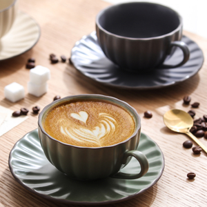 Hot Seller tazze da Cappuccino da 7.5 once con piattini, tazza da caffè in ceramica per <span class=keywords><strong>Au</strong></span> <span class=keywords><strong>Lait</strong></span>, Double shot / Latt/ <span class=keywords><strong>Cafe</strong></span> Mocha - Product Image 3
