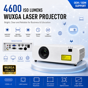 <span class=keywords><strong>Projecteur</strong></span> laser WUXGA pour entreprises et établissements d'enseignement, 4600 lumens ISO avec contrôle HDMI, LAN, RS232 - Product Image 1