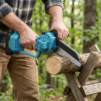 Nouvelle tronçonneuse électrique 8 pouces 21V, portable, lithium-ion, garantie 2 ans, mini-scie à bois 600W alimentée par batterie