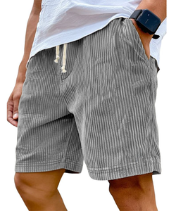 Shorts Décontractés <span class=keywords><strong>Homme</strong></span> Grande Taille Style Rétro en Velours Côtelé, Lacés et Tendance, Collection Européenne et Américaine 2025 - Product Image 3