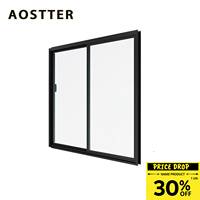 Ventanas y Puertas de Perfil de Doble Acristalamiento Resistentes a Huracanes, Ventana Corredera de Aluminio con Vidrio