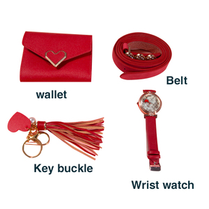 4 Uds. Reloj para mujer 2024 elegante reloj de moda llavero cinturón billetera caja perfecta para el Día de San Valentín novia regalo de cumpleaños - Product Image 6