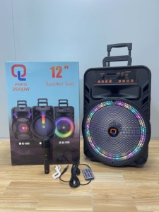 ลำโพง QJ1205 ไฟ LED RGB รุ่นขายดี ชาร์จซ้ำได้ <span class=keywords><strong>มา</strong></span>พร้อมไมโ<span class=keywords><strong>ค</strong></span>รโฟนแบบมีสาย รองรับการเชื่อมต่อ AUX/USB สำหรับ<span class=keywords><strong>ค</strong></span>าราโอเกะที่บ้านและงานปาร์ตี้ - Product Image 5