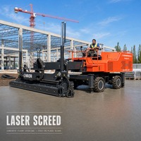 Machine de nivellement laser pour béton avec grande flèche télescopique – Équipement pour travaux de sols d'aéroports, d'hangars et d'entrepôts