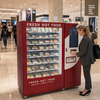 Máquina Expendedora de Comida Caliente Totalmente Automática XG con Almacenamiento Refrigerado a -18°C, Calentador por Microondas, Comidas Frescas y Congeladas