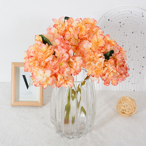 Fleurs d'hortensia artificielles Flower Delight, fleurs en soie blanches, roses, oranges, bleues, bordeaux, décoration de mariage - Product Image 2