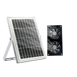 2024 nouveauté ventilateur d'extraction à énergie solaire Portable moteur à courant continu 12V pour serre de grenier de salle de bain