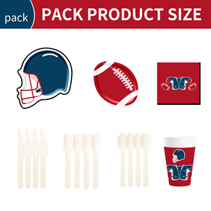 DAMAI Super Bowl Fútbol Americano Platos de Papel para Niños, Servilletas, Mantel, Artículos para Fiestas, Juegos de Vajilla para Fiestas - Product Image 6