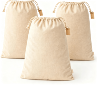 Sacs en tissu écologique personnalisés multi-usages - Grands sacs de rangement réutilisables en coton - Pochettes en mousseline avec cordon de serrage pour légumes