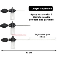 Pulvérisateur anti-parasites pour jardin et maison, pièges solides en plastique anti-termites et anti-punaises de lit avec 3 buses, longueur réglable, dépoussiéreur
