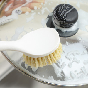 Beech Wood Pot Scrubber <b>Round</b> Multi Purpose Cleaning <b>Brush</b> For Kitchen Dishes Stovetop - Product Image 4