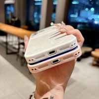 Étui de téléphone portable antichoc de luxe à motif coquillage avec grande fenêtre pour iPhone 18 17 16 15 14 Pro Max – Housse de protection tendance