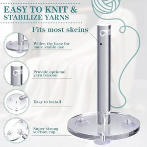 New Arrival Premier Custom Clear Acrylic Yarn Stand Tool Embroidery Craft Sewing Supply - Product Image 3