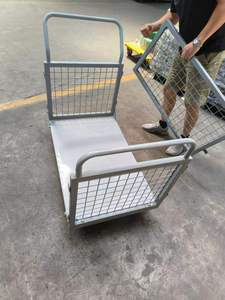 Transport personnalisé emballage plat chariots à benne basculante pliable chariot cage chariots à main cart150kg-300kg à rouleaux - Product Image 4