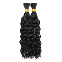 Extensions de cheveux indiens vierges Remy BEISHIN en gros, tresses bohèmes, cheveux humains ondulés naturels, double épaisseur, 105g, pas cher