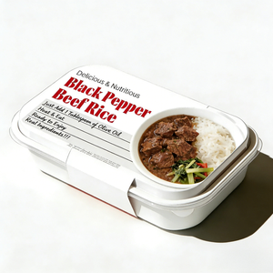 Repas instantané portable, bœuf au poivre noir, riz micro-ondable, repas prêt à <span class=keywords><strong>manger</strong></span>, emballage personnalisé de marque - Product Image 5