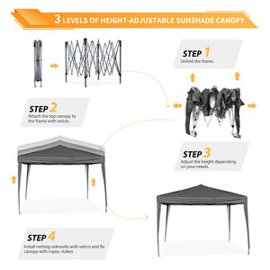 Tente d'événement portative extérieure promotionnelle <span class=keywords><strong>de</strong></span> 10x10 pi auvent <span class=keywords><strong>de</strong></span> belvédère se pliant durable imperméable pour des salons commerciaux - Product Image 6