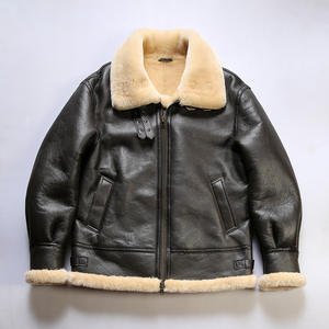 Giacca di <span class=keywords><strong>pelle</strong></span> di pecora con pelliccia di Shearling invernale con ispessimento Plus Size - Product Image 6
