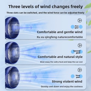 HONGLILAI 6 pollici doppio testa elettrica ventilatore ABS materiale 36dB silenzioso potente 12V/24V interfaccia USB grandi accessori per camion - Product Image 3