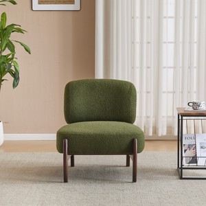 Sillón Moderno Contemporáneo con Tapicería Suave y Estructura de Madera Sólida, Mueble Resistente para Sala de Estar, Dormitorio u Oficina - Product Image 2
