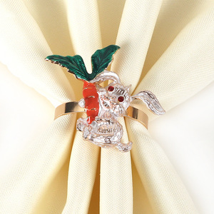 <span class=keywords><strong>Lapin</strong></span> de Pâques étreignant radis rond de serviette hôtel banquet table goutte à goutte huile <span class=keywords><strong>lapin</strong></span> rond de serviette - Product Image 2