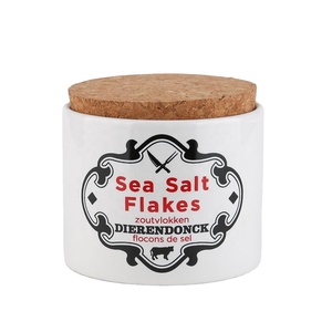 Bocaux à sel en céramique stoneware personnalisés avec couvercle en liège – Contenants alimentaires micro-ondables populaires pour le camping – Boîtes vides - Product Image 4