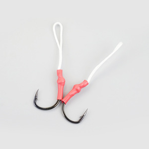 1/0 # -10/0 #   Hameçons d'assistance de jigging en acier inoxydable super résistants pour truite, basse, poisson-chat et maquereau avec ligne PE - Product Image 2