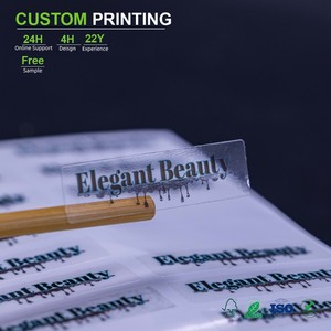 Étiquettes BOPP ultra transparentes personnalisées avec logo pour produits cosmétiques, étiquettes de prix, autocollants de luxe gaufrés et transparents - Product Image 1