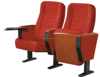 Chaises pliantes modernes pour auditorium, fabriquées par le fabricant OEM, avec structure en fer, convertibles et pliables, pour théâtre, église, école.