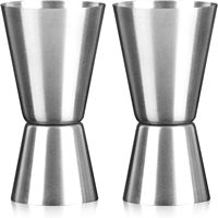Tasse à mesurer double face en acier inoxydable avec logo laser personnalisé