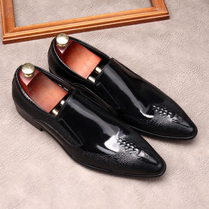 Chaussures en cuir d'affaires pour hommes Chaussures habillées formelles en cuir de vachette Style européen Petite taille 35 - Product Image 5