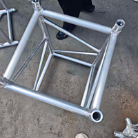 Structure de scène en aluminium pour DJ, noir et argent, facile à démonter et à assembler, réglable, pour concerts DJ