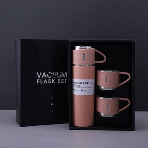 Ensemble de Bouteilles Isothermes en Gros en Acier Inoxydable 201/304 – Coffret Cadeau Thermos et Tasses Isothermes avec 3 Couvercles - Product Image 2